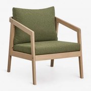 Acaciahouten Tuinstoel Kaela Lichte Acaciekleur & Bouclé Saliegroen - Sklum
