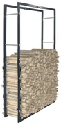 vidaXL Haardhoutrek 80x25x150 cm staal zwart