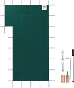 VEVOR Zwembadafdekking 5,49x10,36m Geschikt voor zwembadgrootte 14,88x9,75m Zwembadafdekking van PP Veiligheidsafdekking Winterafdekking Ideaal voor zwembaden thuis in de tuin of hotel