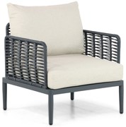 Tuinstoel Aluminium/wicker Grijs-antraciet Coco Ibiza