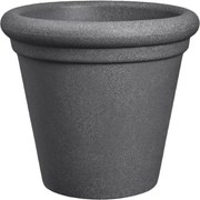 Florus Grace Rim Rond 40cm Bloempot - Antraciet - Met Decoratieve Rand - Voor Binnen&Buiten