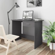 vidaXL Bureau 100x50x76 cm bewerkt hout hoogglans grijs