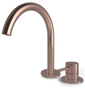 Hotbath BUDDY Wastafelmengkraan - 2 gats - Geborsteld koper PVD B123BCP