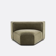 Modulaire open hoek, vintage ribfluweel, Seven