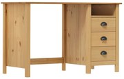 vidaXL Bureau Hill Range met 3 lades 120x50x74 cm massief grenenhout