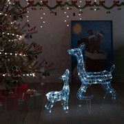 vidaXL Kerstversiering rendierfamilie 160 LED's koudwit acryl