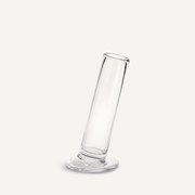 Schuine cilindervormige glazen vaas H24 cm, Stille