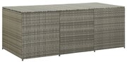 vidaXL Tuinbox 180x90x75 cm poly rattan grijs