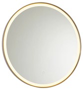 Badkamerspiegel rosé goud 70 cm incl. LED 3-staps dimbaar met touch rond - Miral