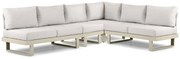 Hoek loungeset 6 personen Aluminium Taupe  Lifestyle Garden Furniture Lorenzo