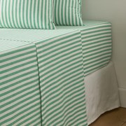 Katoenen plat laken, groen, Soizic