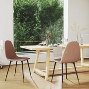 vidaXL Eetkamerstoelen 2 st stof taupe