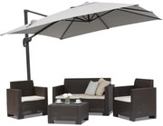 Tuinparasol Siena 2,5x2,5m antraciet Garden Point