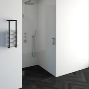 BRAUER Create Douchedeur - 100x200cm - profielloos - antikalk - 8mm veiligheidsglas - geborsteld RVS 4JC13-100G