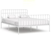 vidaXL Bedframe met lattenbodem metaal wit 200x200 cm