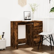 vidaXL Bureau 90x45x76 cm bewerkt hout gerookt eikenkleurig