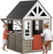 VEVOR Houten Speelhuis Kinderspeelhuis, Tuinhuis voor Kinderen vanaf 2 Jaar, Tuinspeelhut, Speelhuis van Cederhout in Landelijke Stijl met Deur, Raam, Bloempothouder, Grill, Kachel en Spoelbak