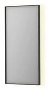 INK SP32 spiegel - 40x4x80cm rechthoek in stalen kader incl indir LED - verwarming - color changing - dimbaar en schakelaar - mat zwart 8410000