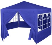 vidaXL Feesttent met 6 zijwanden 2x2 m blauw