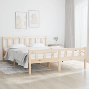 vidaXL Bedframe massief hout 150x200 cm 5FT King Size