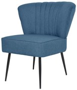 vidaXL Cocktailstoel stof blauw