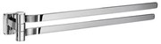 Smedbo Ice Handdoekhouder - 40cm - draaibaar - chroom OK326