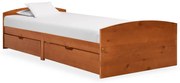 vidaXL Bedframe met 2 lades massief grenenhout honingbruin 90x200 cm