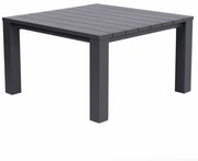 Cube lounge-diningtafel 115x115xH68 cm aluminium antraciet