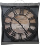 Atmosphera Wandklok Vintage Ezio - Ø 39 cm - Bruin/Antraciet - Stil Uurwerk