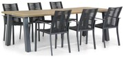 Tuinset 6 personen 240 cm Rope Grijs Santika Furniture Santika