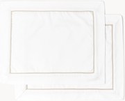 Katoensatijnen placemats Tatiana, 2-delig