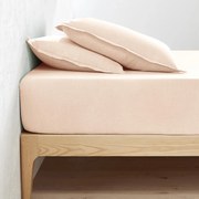 Hoeslaken in gewassen linnen, omslag 30 cm, Linot