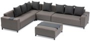 Hoek loungeset 6 personen Outdoor textiel Grijs De Laan Projects