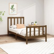 vidaXL Bedframe massief grenenhout honingbruin 90x200 cm