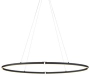 Eettafel / Eetkamer Design hanglamp zwart ovaal 120cm incl. LED 3-staps dimbaar - Ovallo Design Binnenverlichting Lamp