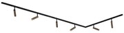 Modern railsysteem met 6 spots donker brons 1-fase - Slimline Uzzy
