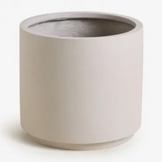 Saturnus Bloempot Van Polystone Zand Grijs & Ø35 Cm - Sklum