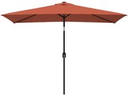 vidaXL Parasol met metalen paal 300x200 cm terracotta