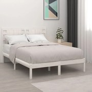 vidaXL Bedframe massief grenenhout wit 140x190 cm