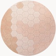 Wasbaar rond katoenen kindervloerkleed Honeycomb
