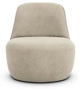 Draaifauteuil van linnenfluweel, Rosebury, ontwerp Emmanuel Gallina