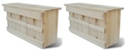 vidaXL Mussenhuizen 2 st 44x15,5x21,5 cm hout