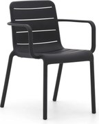 Dining tuinstoel | Forza  Narni | Kunststof | Grijs | Stapelbaar | Kees Smit Tuinmeubelen