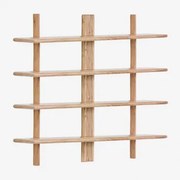 Erisu Wandrek ↔︎120 Cm Van Acaciahout Rustiek Acaciabruin & 4 Schappen - Sklum