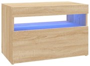 vidaXL Tv-meubel met LED-verlichting 60x35x40 cm sonoma eikenkleurig