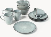 Handgemaakte ontbijtset Nordic Sea, 4 personen (12-delig)