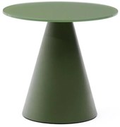 Kave Home Wilshire Ronde Bijzettafel Mat Glas Groen 35 Cm - 35 X 35cm.
