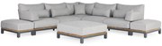 SUNS Evora hoek loungeset 11 delig light anthracite mixed weave / matt royal grey