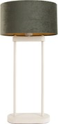 Tafellamp beige met groene ovale kap en gouden binnenkant 35cm - Thijmen