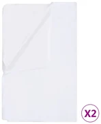 vidaXL Matrasbeschermers 2 st waterdicht 60x120 cm katoen wit
